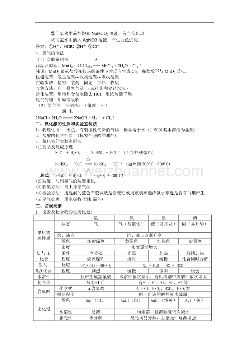 贵州省普安一中2011届高三化学一轮复习教案第15讲：卤族元素.doc_第3页