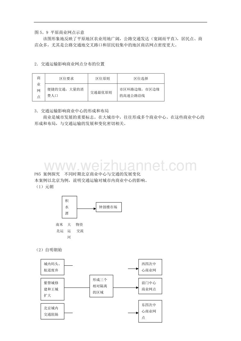 贵州省兴义市天赋中学地理必修二教案：5.2交通运输布局变化的影响(1).doc_第3页