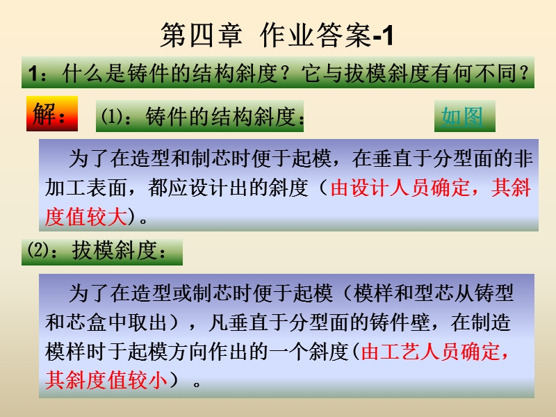 第四章---铸件的结构设计作业题答案.ppt_第1页