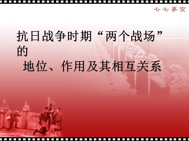 抗 日战争的两个战场的地位作用和相互关系.ppt_第1页