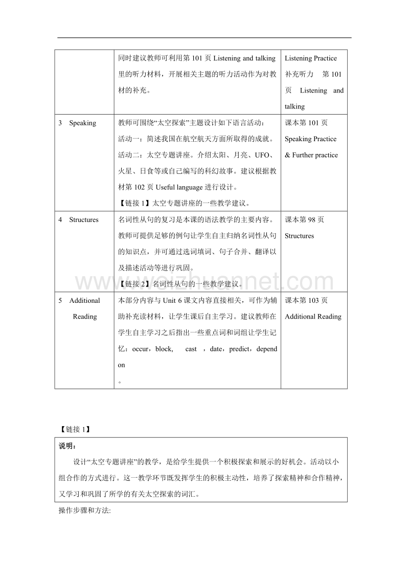 英语：unit6 our space教案（上海新世纪版3sb）.doc_第3页