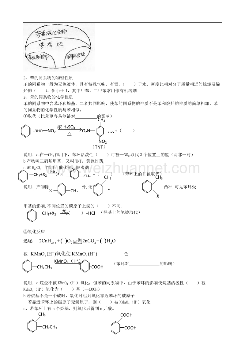 高三化学专题复习苯、芳香烃精品学案(旧人教必修2).doc_第2页