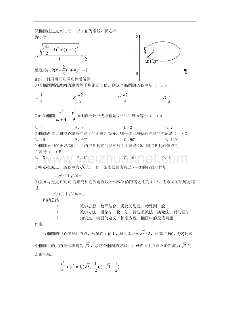 数学：2.1.2《椭圆的几何性质》教案（4）（湘教版选修1-1）.doc_第3页