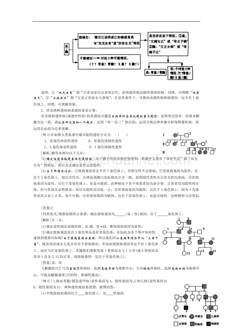 高三生物第一轮复习(旧人教)人类遗传病与优生.doc_第2页