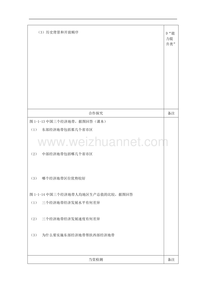 陕西省澄城县寺前中学高二上学期地理学案：《区域和区域差异》第三课时 （中图版必修3）.doc_第2页