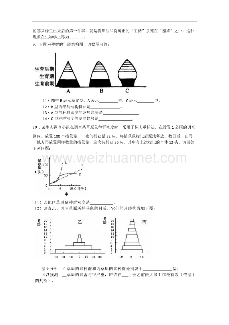 生物：2.1.1《种群的特征》学案（中图版必修3）.doc_第3页