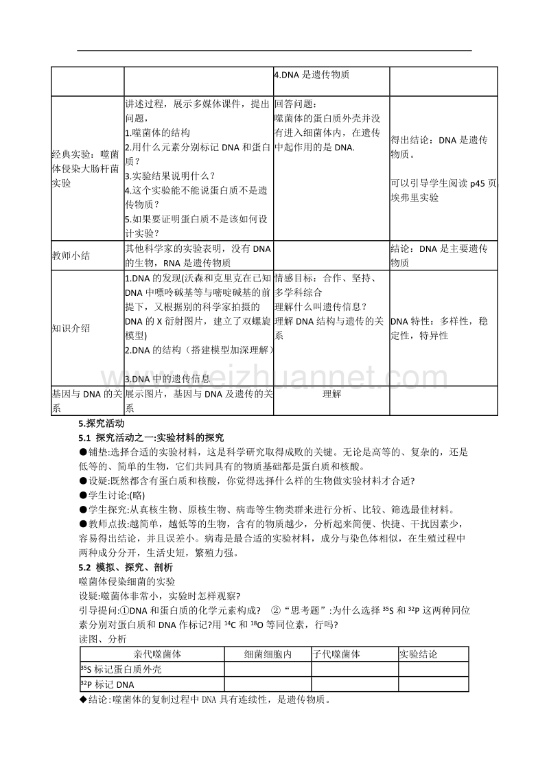 生物：6.1《遗传信息》教案（1）（沪科版第二册）.doc_第3页