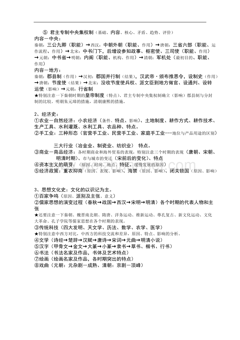 山东省金乡县第二中学2013届高三历史通史复习纲要：中国古代史（人教版）.doc_第2页