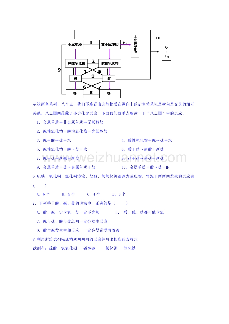 山东省高密市第三中学鲁科版高中化学必修一导学案：化学自主学习材料一.doc_第3页