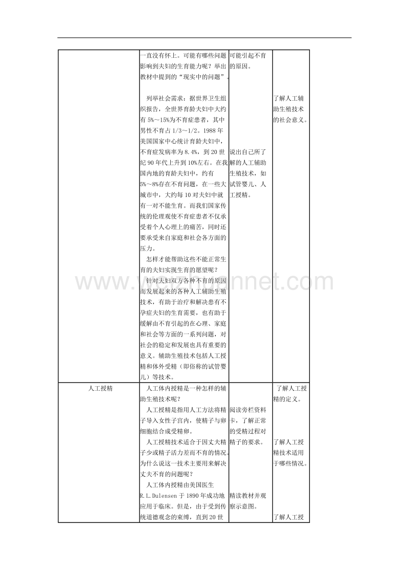 生物：3.2《人类生殖工程》教案（1）（中图版选修2）.doc_第3页