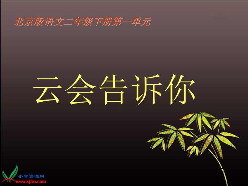 （北京版）二年级语文下册课件 云会告诉你.ppt_第1页