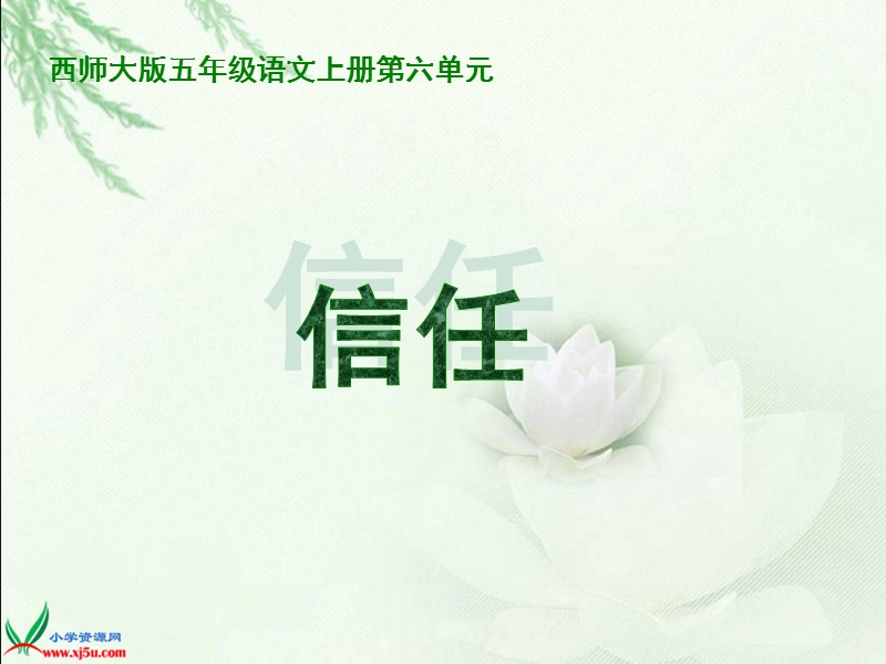 （西师大版）五年级语文上册课件 信任 2.ppt_第1页