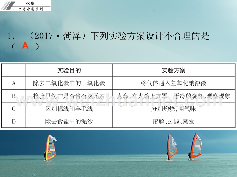 2018年中考化学冲刺 第26讲 物质的检验与鉴别习题课件.ppt_第2页