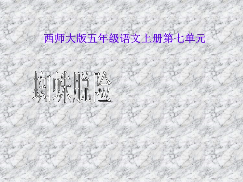 （西师大版）五年级语文上册课件 蜘蛛脱险 2.ppt_第1页