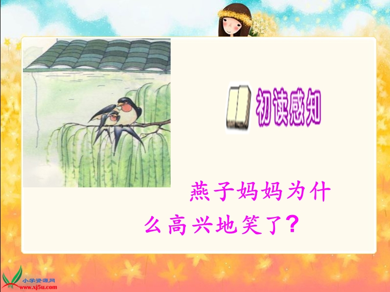 （北师大版）一年级语文下册课件 燕子妈妈笑了1.ppt_第3页