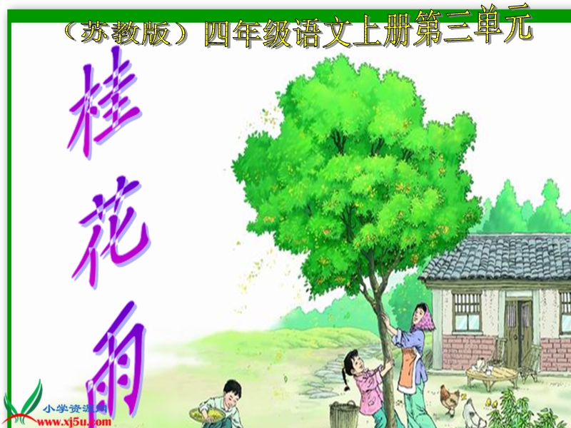 （苏教版）四年级语文上册课件 桂花雨 8.ppt_第1页