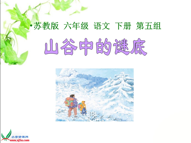 （苏教版）六年级语文下册课件 山谷中的谜底 2.ppt_第2页