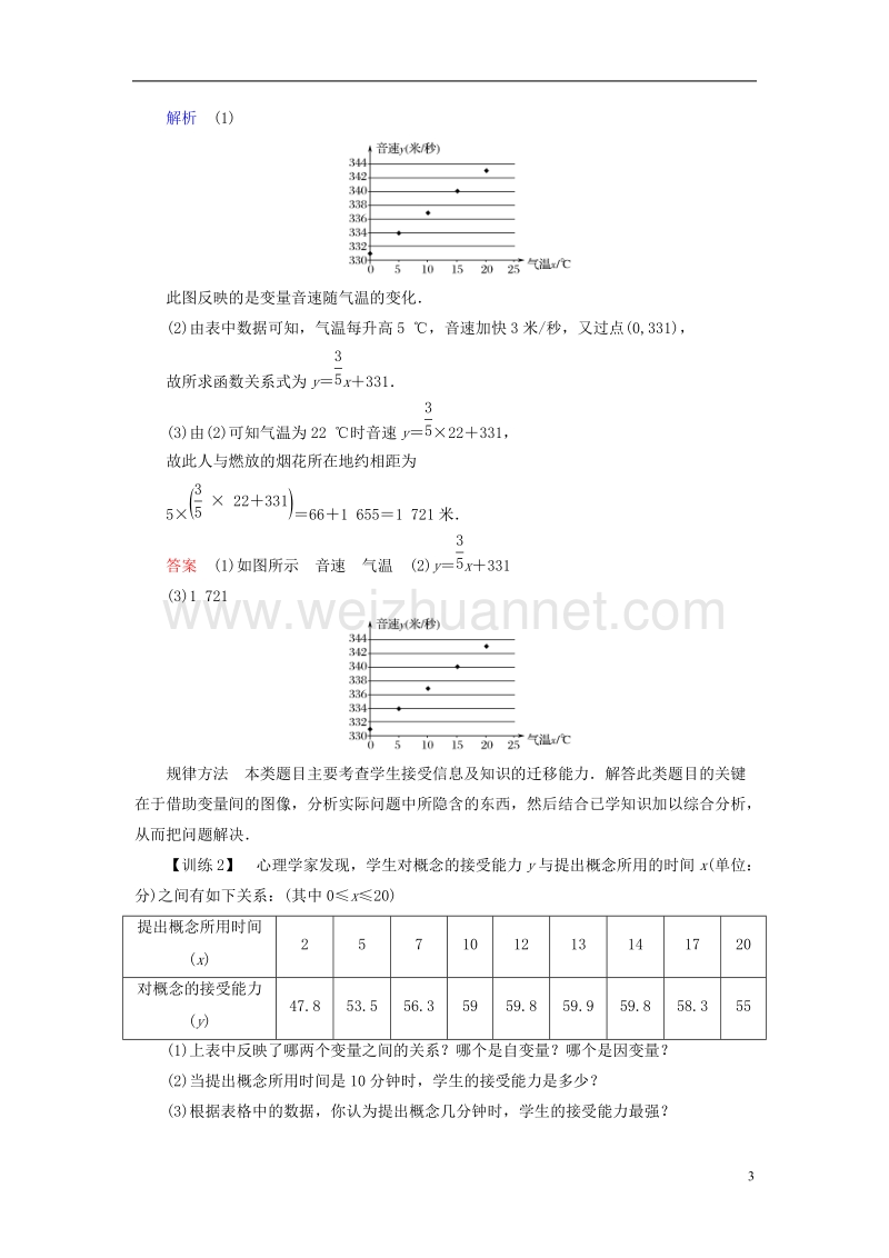 2018版高中数学 第二章 函数 1 生活中的变量关系学案 北师大版必修1.doc_第3页