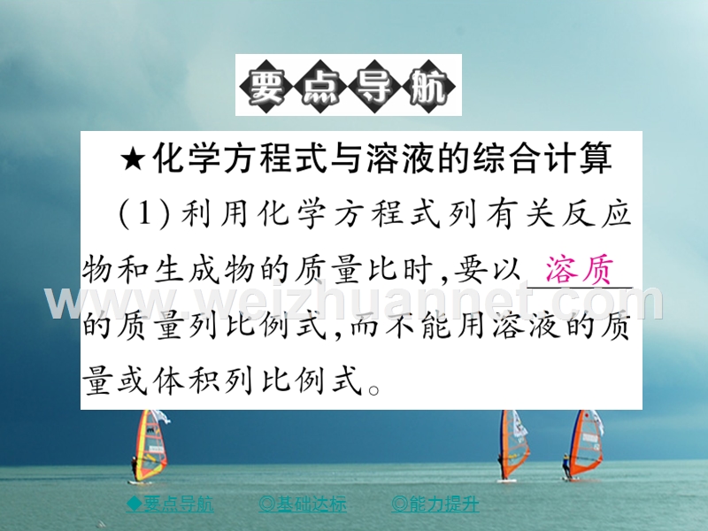 2018春九年级化学下册 第9单元 溶液 课题3 溶液的浓度（课时3）有关化学方程式与溶液的综合计算习题课件 （新版）新人教版.ppt_第2页