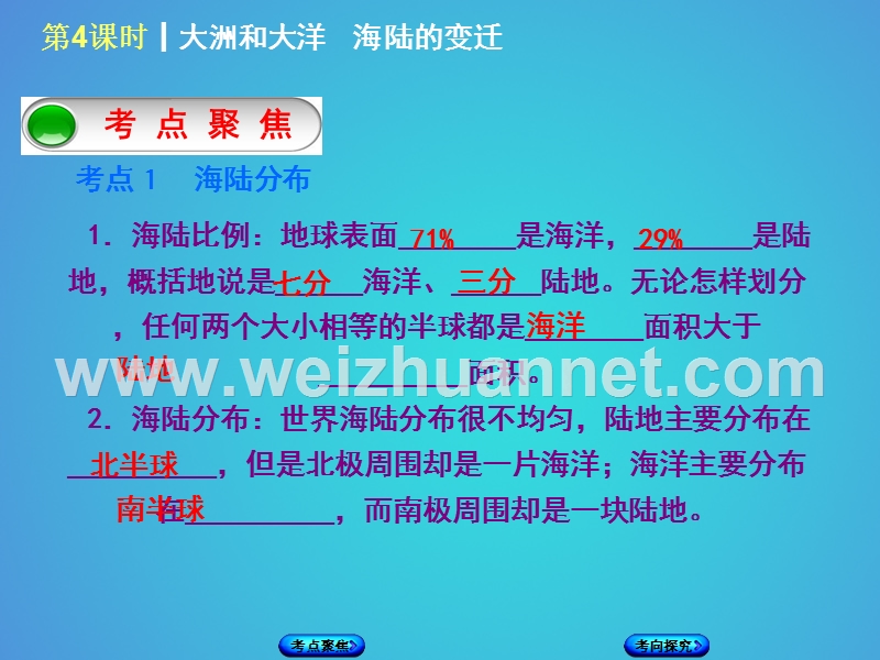 （呼伦贝尔兴安盟专版）2018年中考地理复习方案 教材梳理篇 第4课时 大洲和大洋 海陆的变迁课件.ppt_第2页