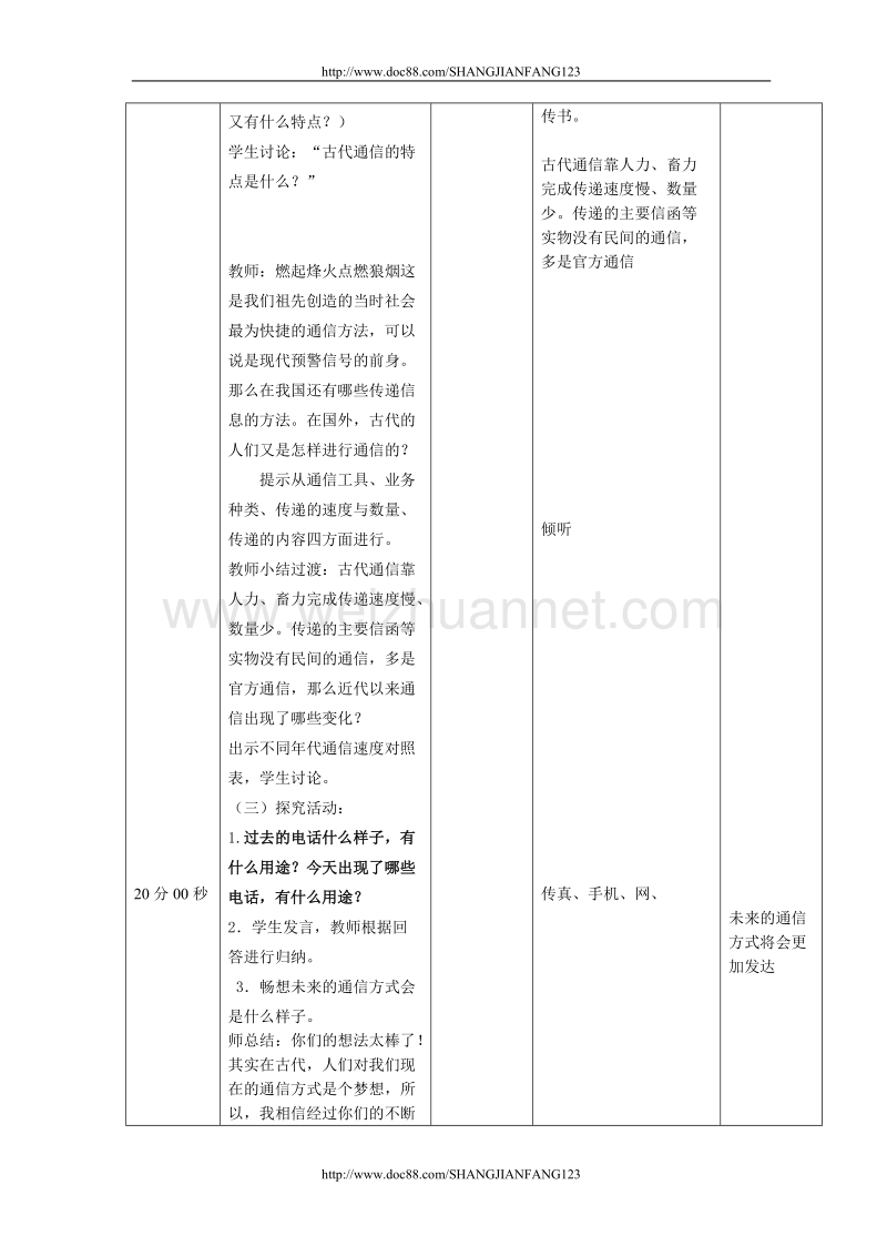 四年级上册品德与社会微格教案 第二单元通信连万家.doc_第3页