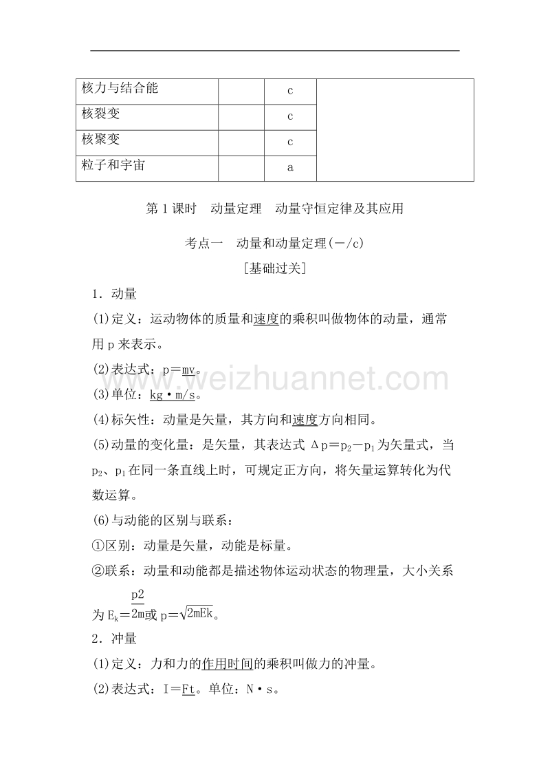 2018版浙江省高考物理《选考总复习》教师用书_第12章　动量守恒定律　波粒二象性    原子结构与原子核.doc_第2页