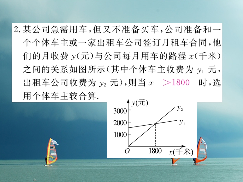 安徽省2018年春八年级数学下册 第19章 一次函数 19.3 课题学习 选择方案练习课件 （新版）新人教版.ppt_第3页