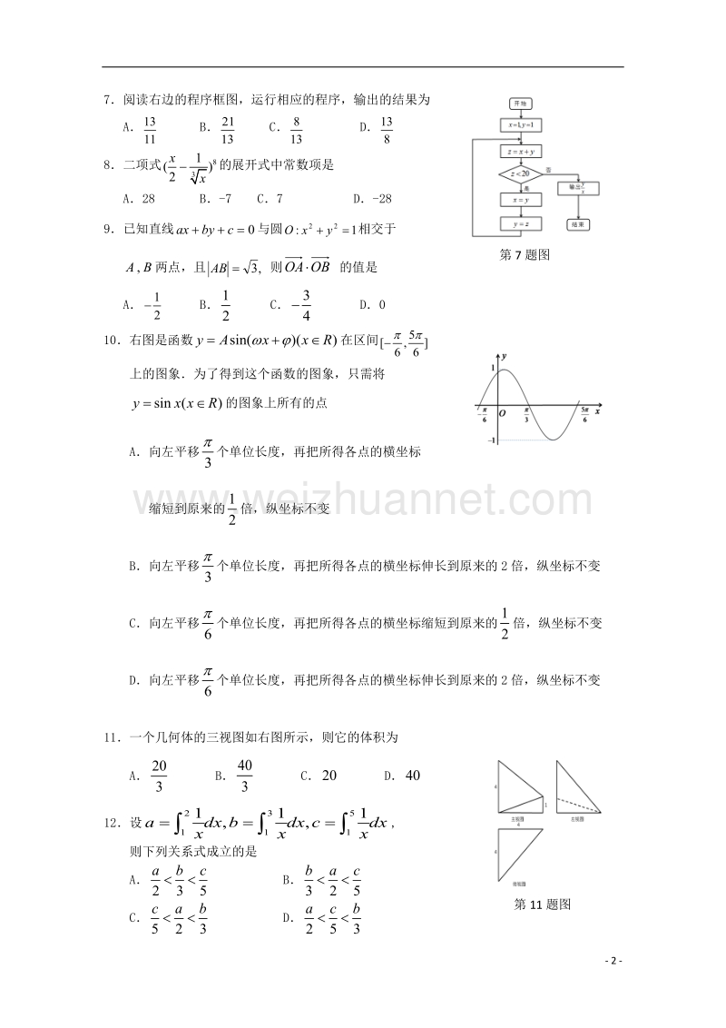 广东省中山市普通高中学校2018届高三数学1月月考试题02.doc_第2页