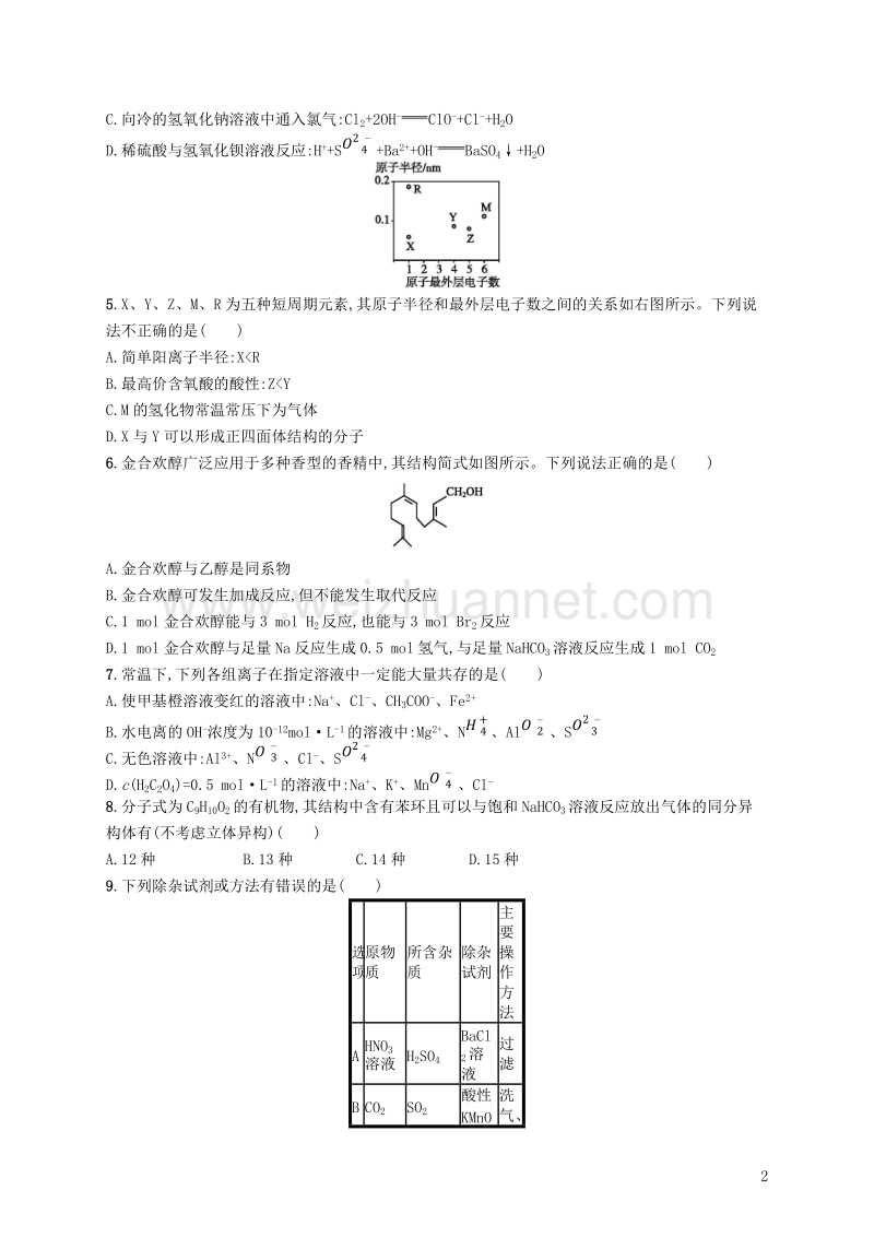 （课标版）2019年高考化学一轮复习 滚动测试卷（ⅴ）.doc_第2页