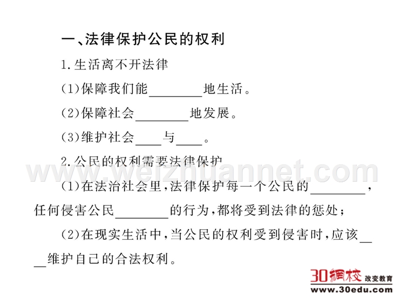 思想品德：10-11版金榜学案-51《生活中的法律保护》课件(湘教版八年级上)(共35张ppt).ppt_第3页