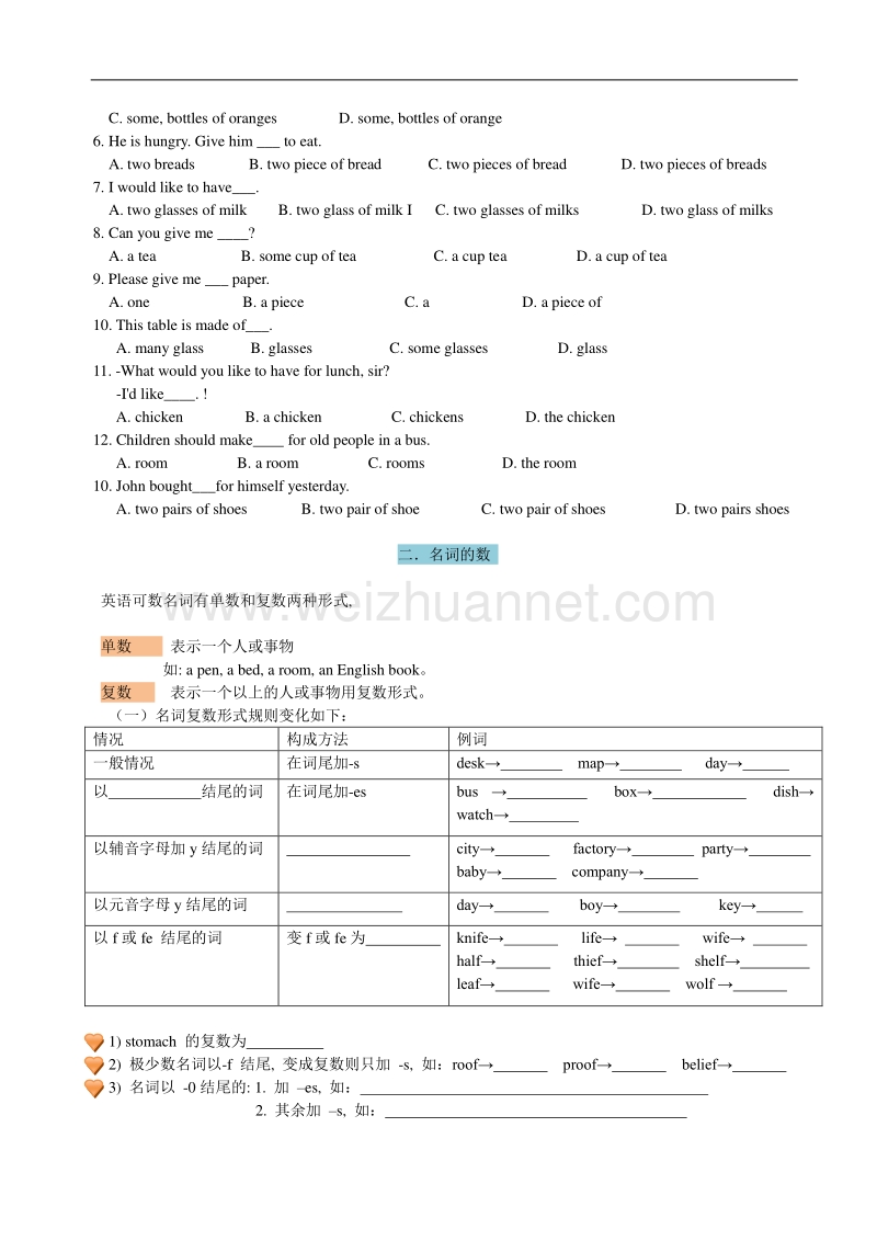 中考总复习之名词-讲解+练习.doc_第2页