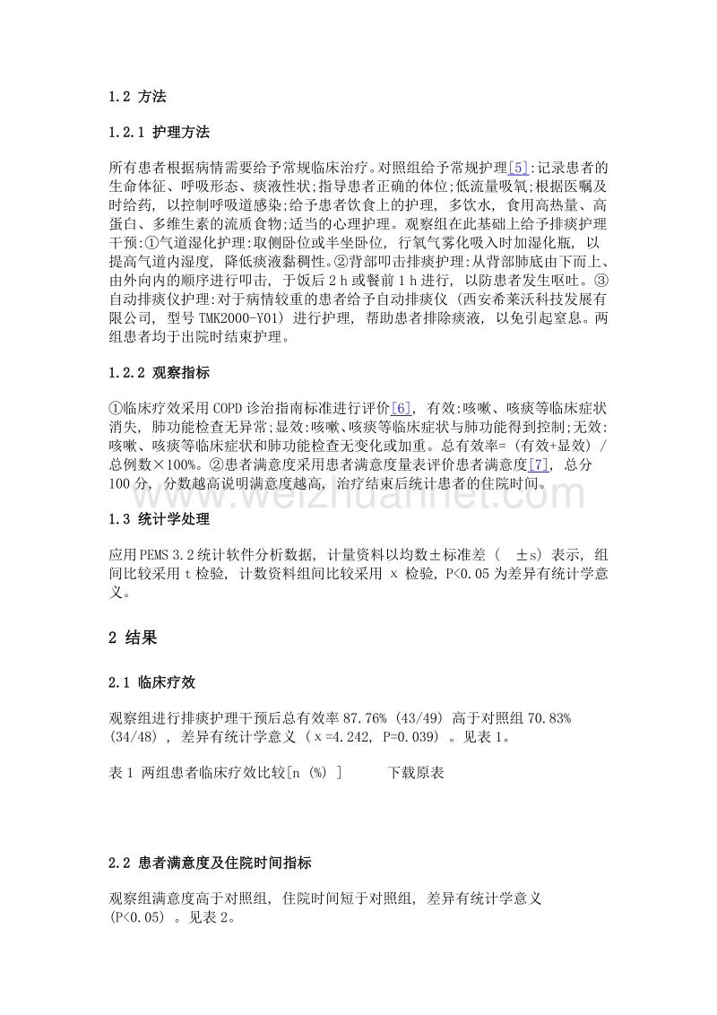 排痰护理对copd患者临床疗效观察.doc_第2页