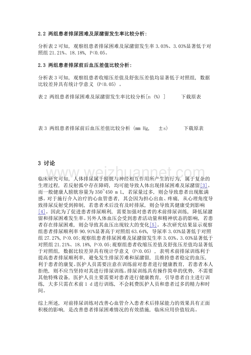 术前排尿训练对心血管介入患者术后排尿的影响探究.doc_第3页