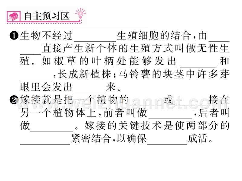 2016年春八年级生物下册课件：第七单元 第一章 生物的生殖和发育第一节第2课时.ppt_第2页