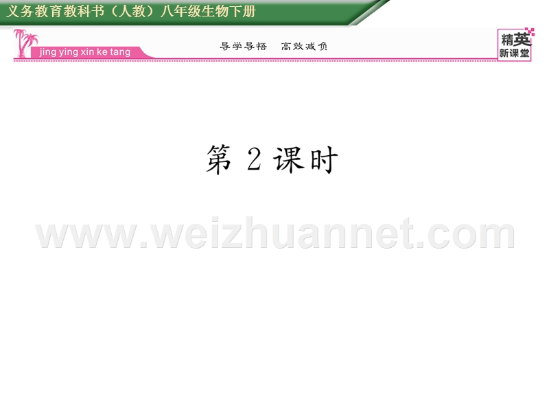 2016年春八年级生物下册课件：第七单元 第二章  生物的遗传与变遗第一节  基因控制生物的性状第2课时.ppt_第1页