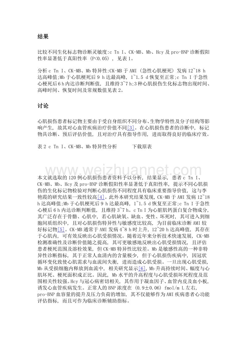 不同心肌损伤生化标记物检验的临床价值.doc_第3页