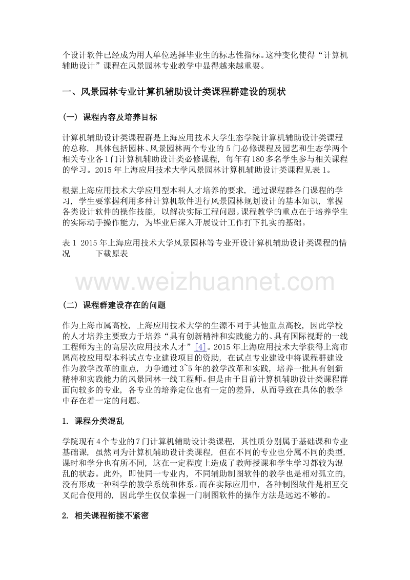 风景园林专业计算机辅助设计类课程群的建设思路——以上海应用技术大学为例.doc_第2页