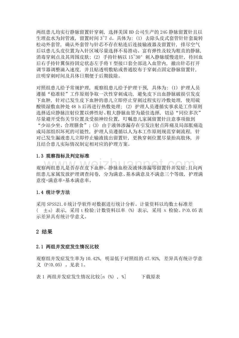 小儿静脉留置针的临床应用及护理体会.doc_第2页