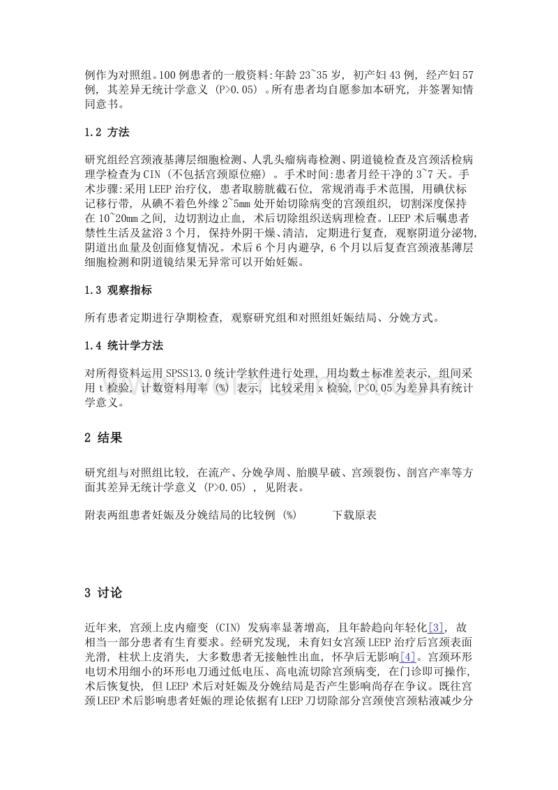 宫颈leep术后患者妊娠与分娩结局的临床观察.doc_第2页