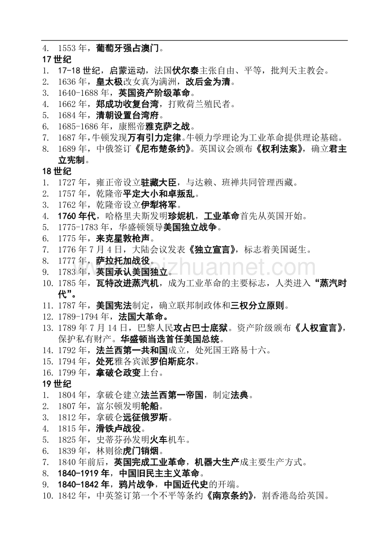 2017中考历史应考必备(时间与史实专题).docx_第3页