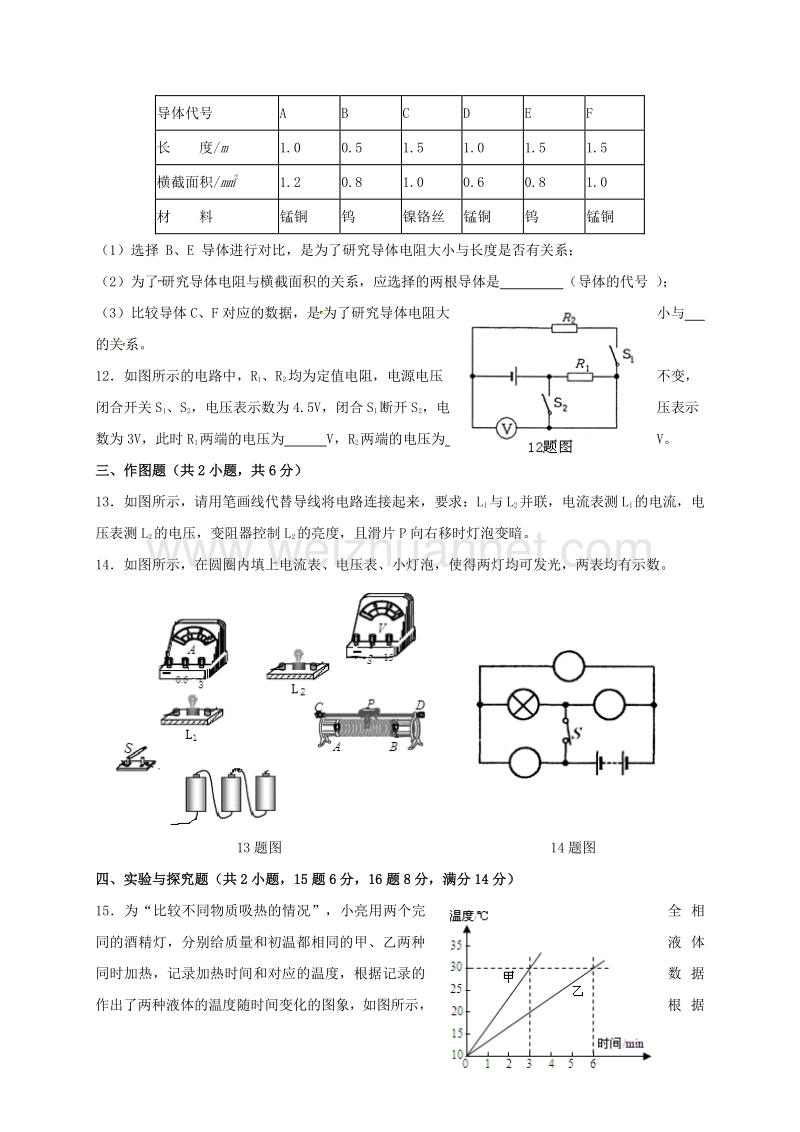 四川省宜宾市宜宾县2017届九年级上学期期中物理试题.doc_第3页