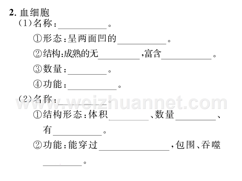 2016年春七年级生物下册课件：期末复习四    人体内物质的运输.ppt_第3页