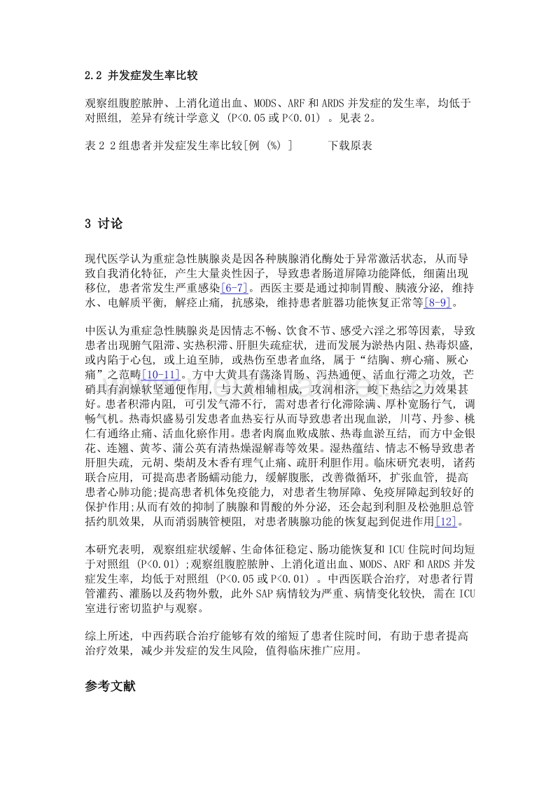 中西药联合治疗icu重症急性胰腺炎临床疗效观察.doc_第3页