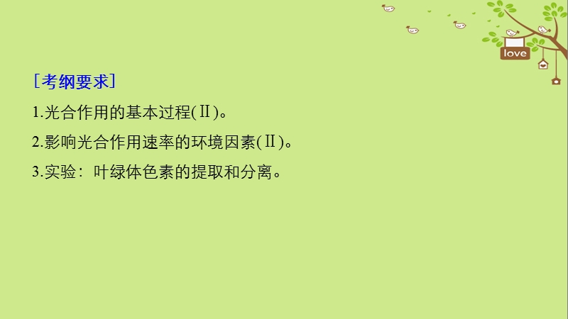 2018-2019学年高考生物大一轮复习 第三单元 细胞的能量供应和利用 第9讲 光与光合作用课件.ppt_第2页