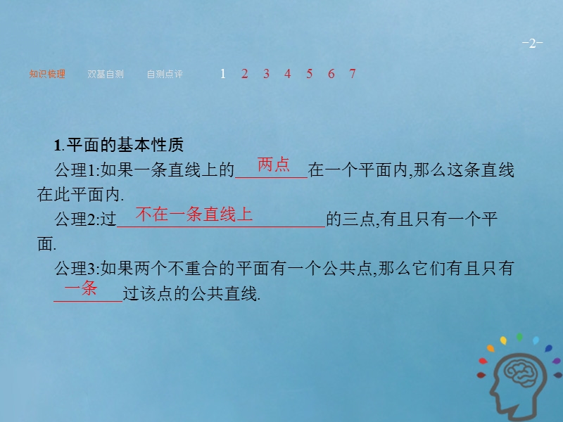 2019届高考数学一轮复习 第八章 立体几何 8.3 空间点、直线、平面之间的位置关系课件 文 新人教a版.ppt_第2页