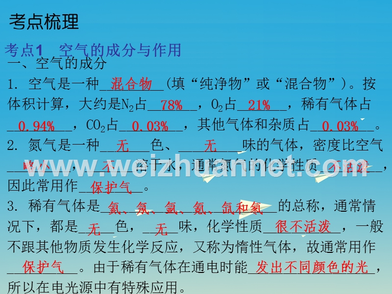 广东省2017年中考化学总复习 第一单元 我们周围的空气课件.ppt_第3页