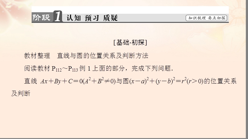 2017年高中数学第二章平面解析几何初步2.2.2直线与圆的位置关系课件苏教版必修2.ppt_第3页