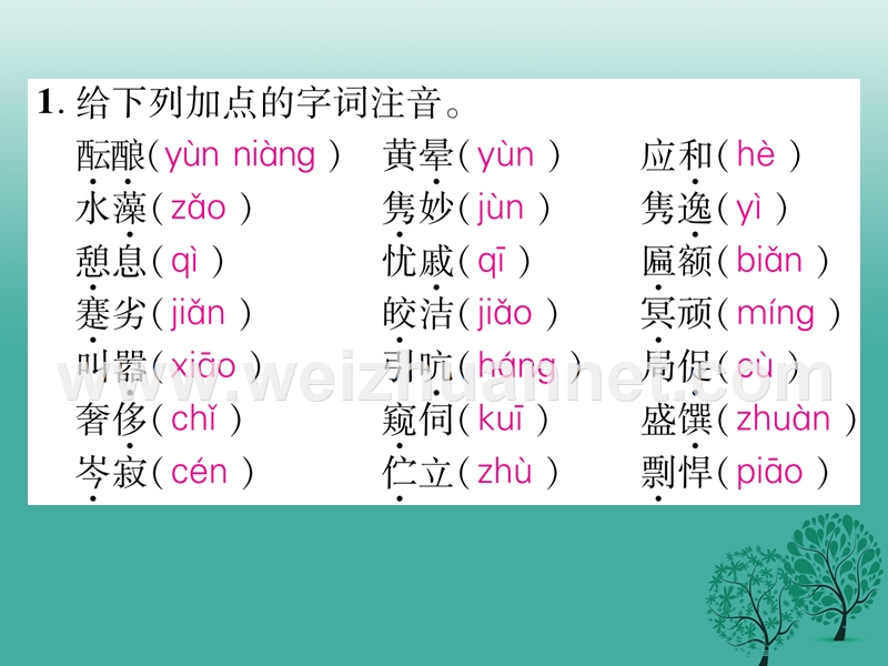 2017年七年级语文下册 专题复习一 字词课件 语文版.ppt_第2页