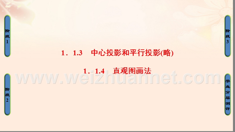 2017年高中数学第一章立体几何初步1.1.3中心投影和平行投影(略)1.1.4直观图画法课件苏教版必修2.ppt_第1页