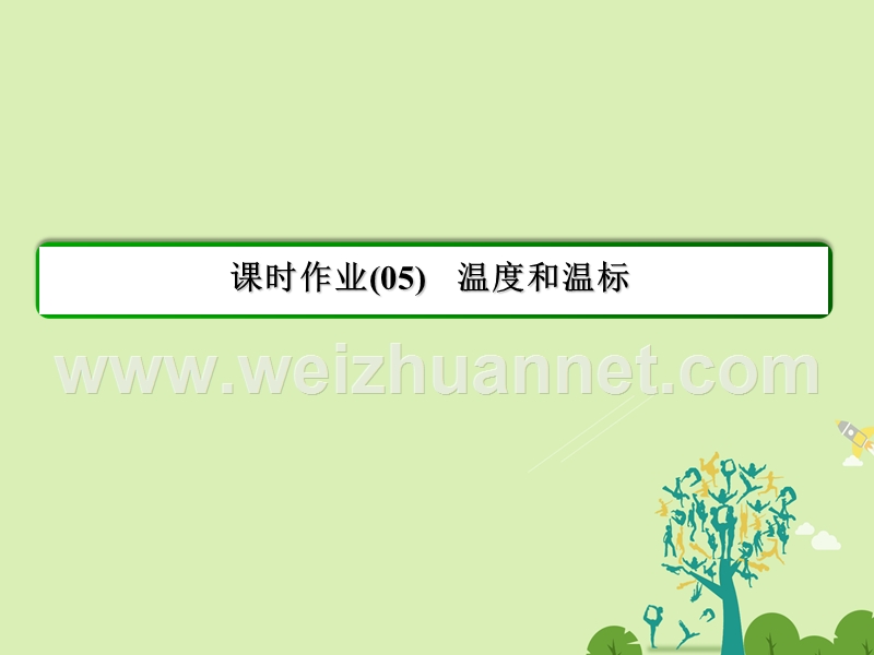 【状元之路】2017年春高中物理 第7章 分子动理论 5 温度和温标习题课件 新人教版选修3-3.ppt_第2页